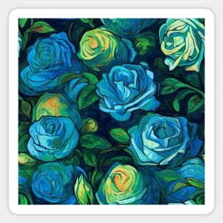 Van Gogh Roses Pattern 5 Sticker